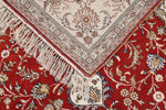 5x8 Red and White Turkish Antep Rug