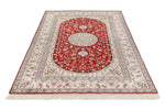 5x8 Red and White Turkish Antep Rug