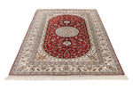 5x8 Red and White Turkish Antep Rug