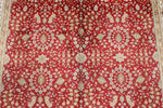 5x8 Red and White Turkish Silk Rug