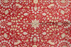 5x8 Red and White Turkish Silk Rug