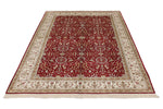 5x8 Red and White Turkish Silk Rug