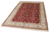 5x8 Red and White Turkish Silk Rug