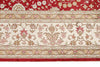 5x8 Red and White Turkish Silk Rug