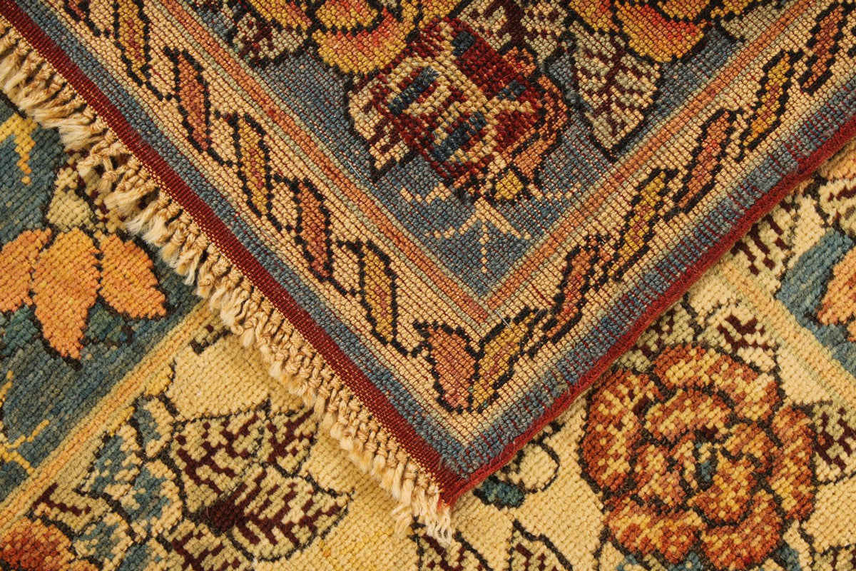 5x5 Blue and Beige Anatolian Tribal Rug