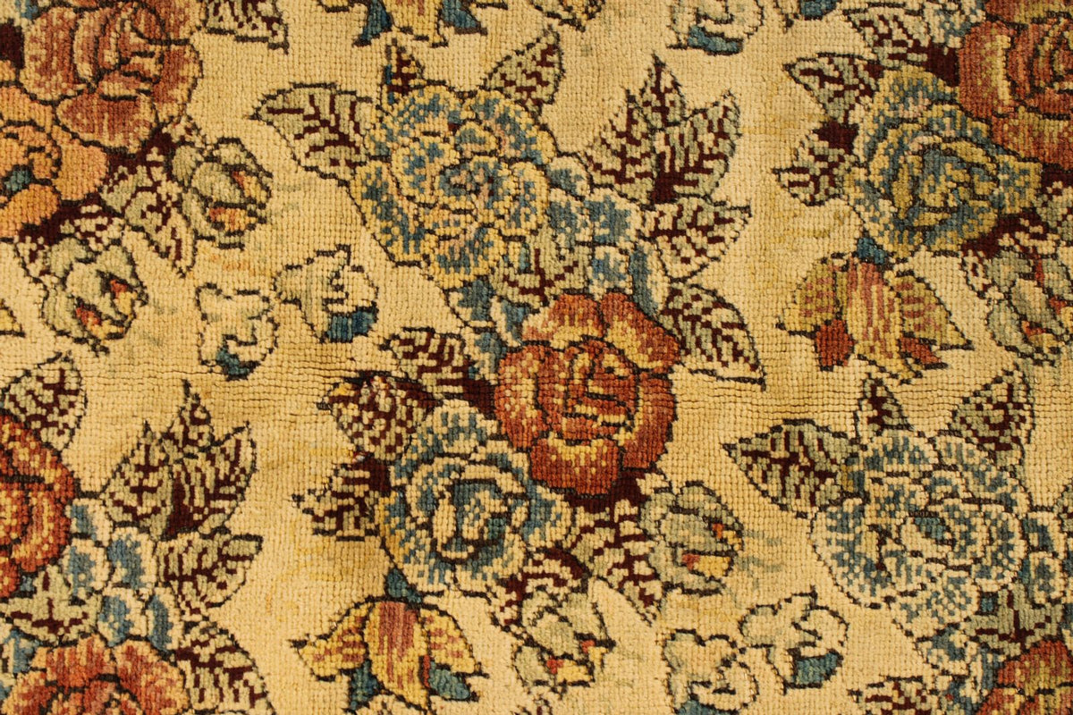 5x5 Blue and Beige Anatolian Tribal Rug