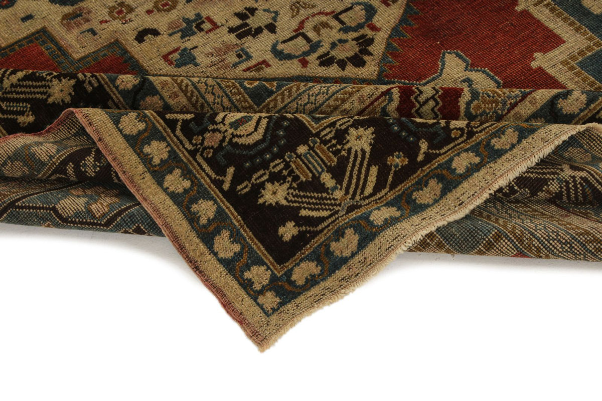 6x10 Red and Brown Turkish Tribal Rug