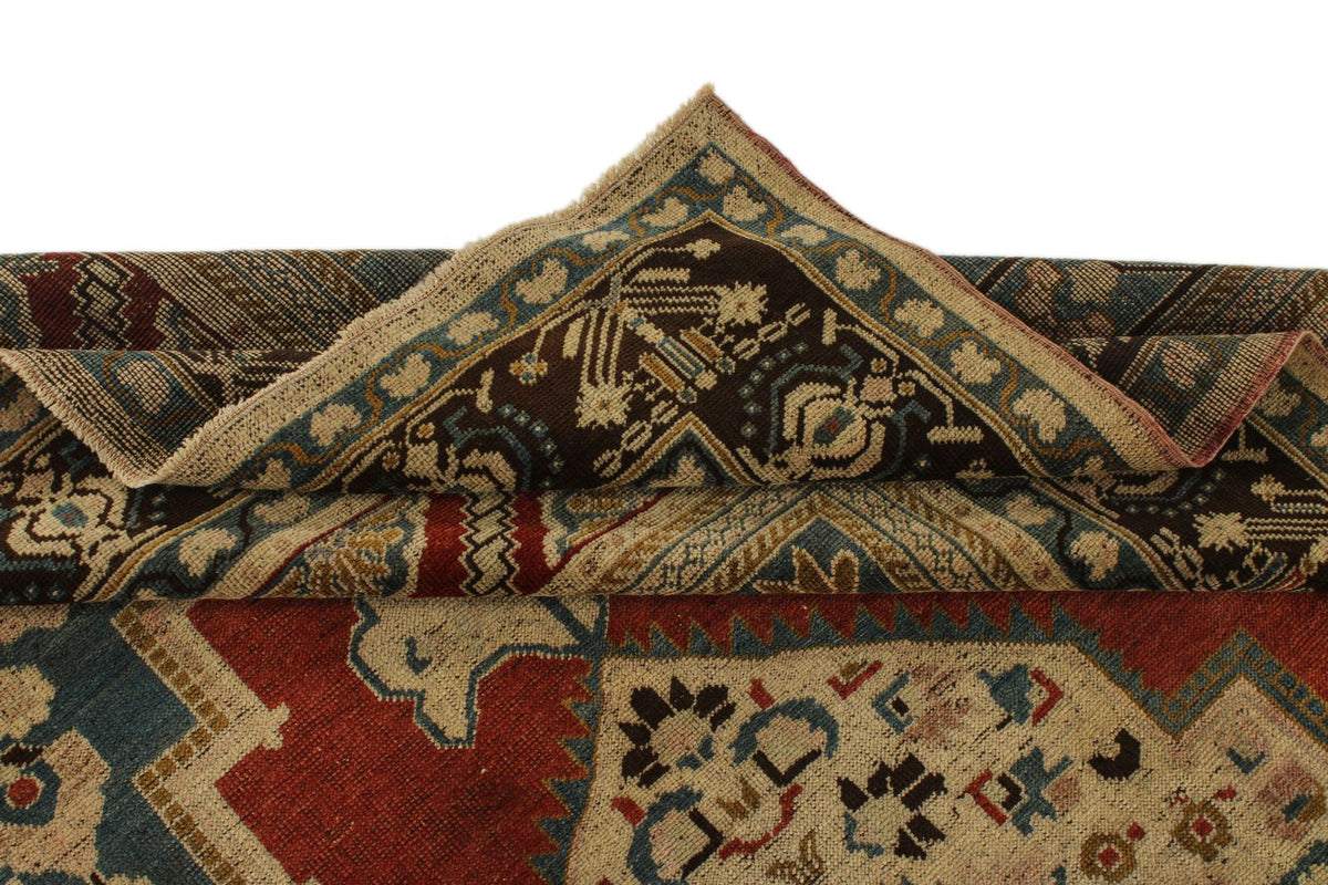 6x10 Red and Brown Turkish Tribal Rug