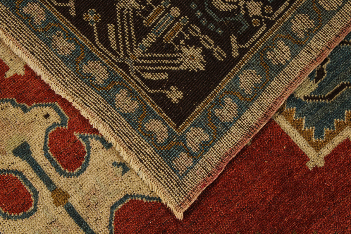 6x10 Red and Brown Turkish Tribal Rug