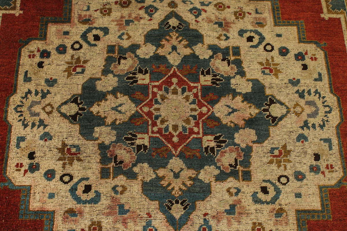 6x10 Red and Brown Turkish Tribal Rug