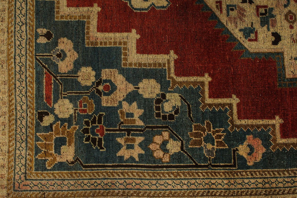 6x10 Red and Brown Turkish Tribal Rug