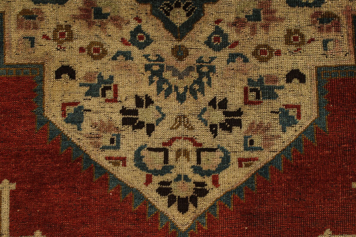 6x10 Red and Brown Turkish Tribal Rug