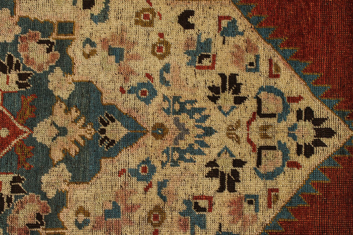 6x10 Red and Brown Turkish Tribal Rug