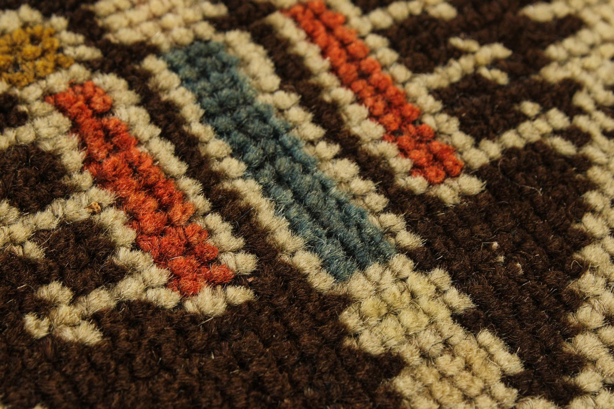 6x10 Red and Brown Turkish Tribal Rug