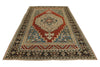 6x10 Red and Brown Turkish Tribal Rug