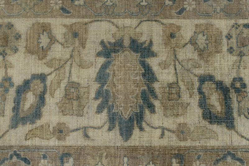 12x18 Blue and Beige Turkish Oushak Rug