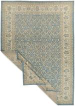 12x18 Blue and Beige Turkish Oushak Rug