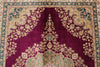 5x6 Purple and Ivory Turkish Silk Rug