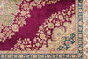 5x6 Purple and Ivory Turkish Silk Rug