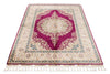 5x6 Purple and Ivory Turkish Silk Rug