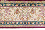 5x6 Purple and Ivory Turkish Silk Rug