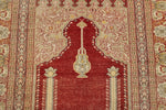 4x6 Red and Beige Turkish Silk Rug