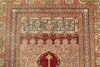 4x6 Red and Beige Turkish Silk Rug