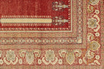 4x6 Red and Beige Turkish Silk Rug