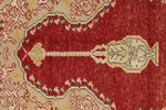 4x6 Red and Beige Turkish Silk Rug