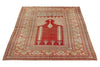 4x6 Red and Beige Turkish Silk Rug