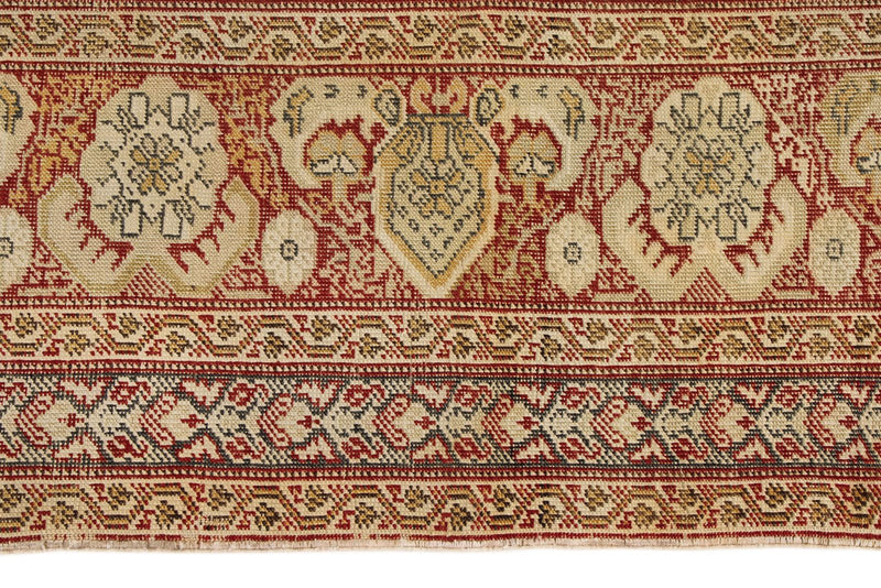 4x6 Red and Beige Turkish Silk Rug