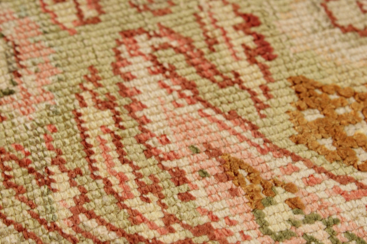 4x6 Red and Green Turkish Traditional Rug