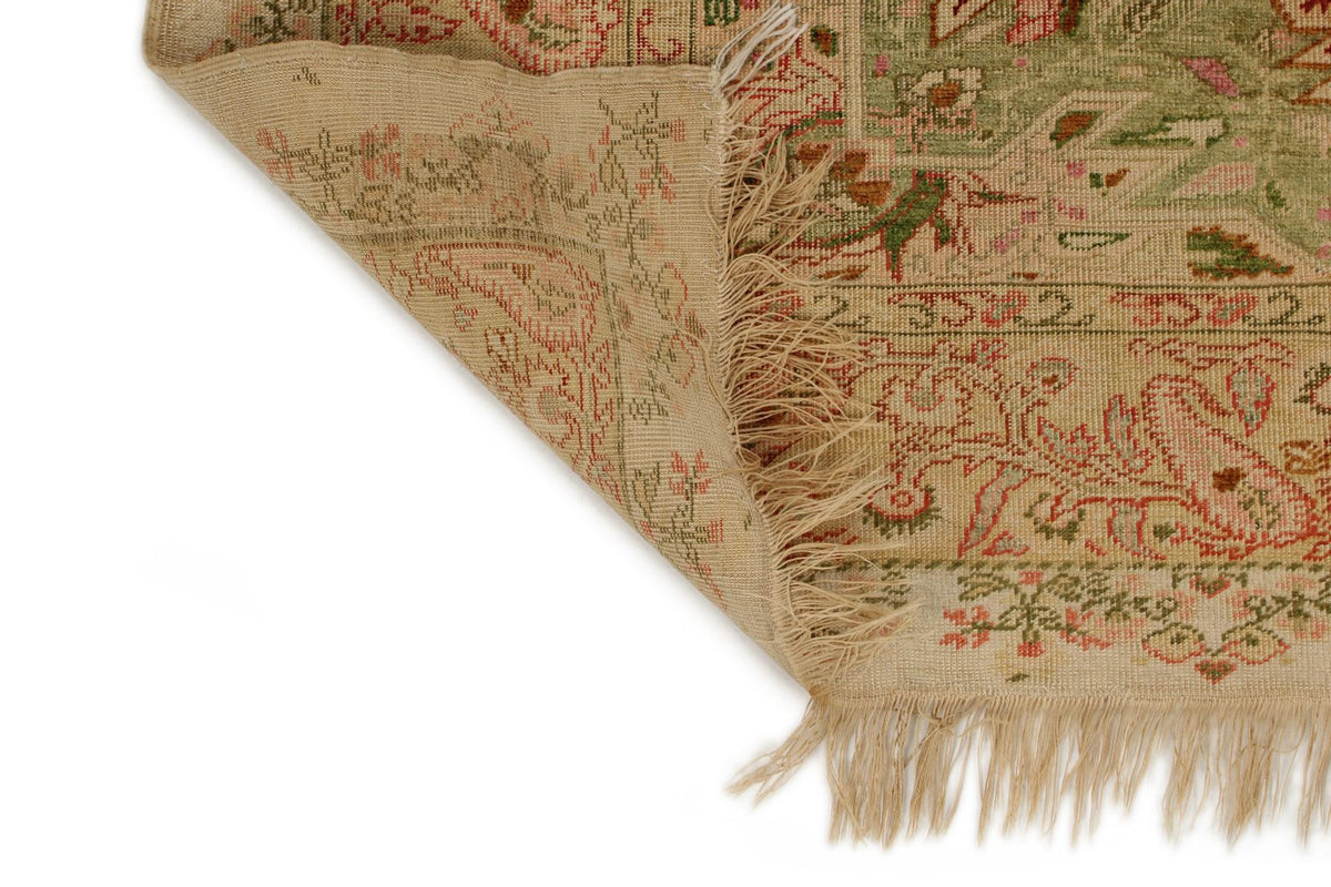 4x6 Red and Green Turkish Traditional Rug