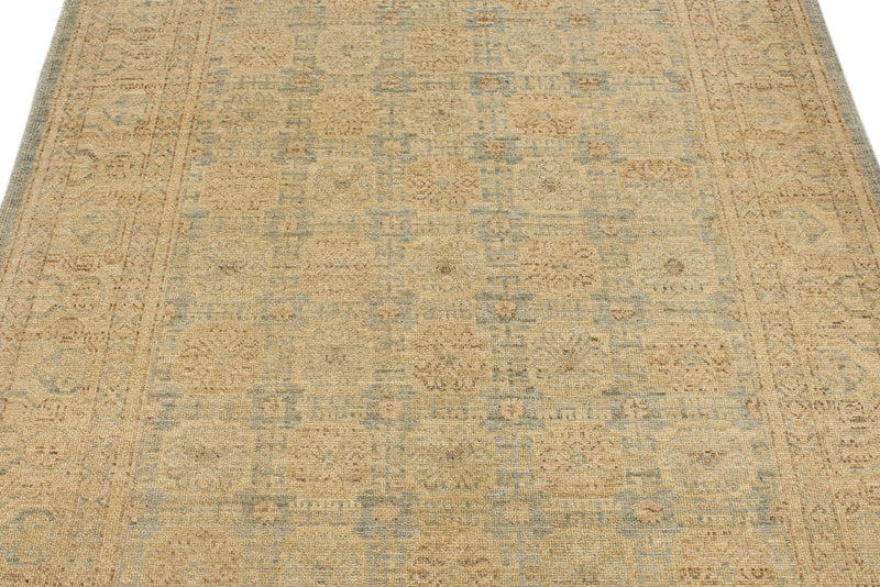 5x16 Blue and Ivory Turkish Tribal Runner