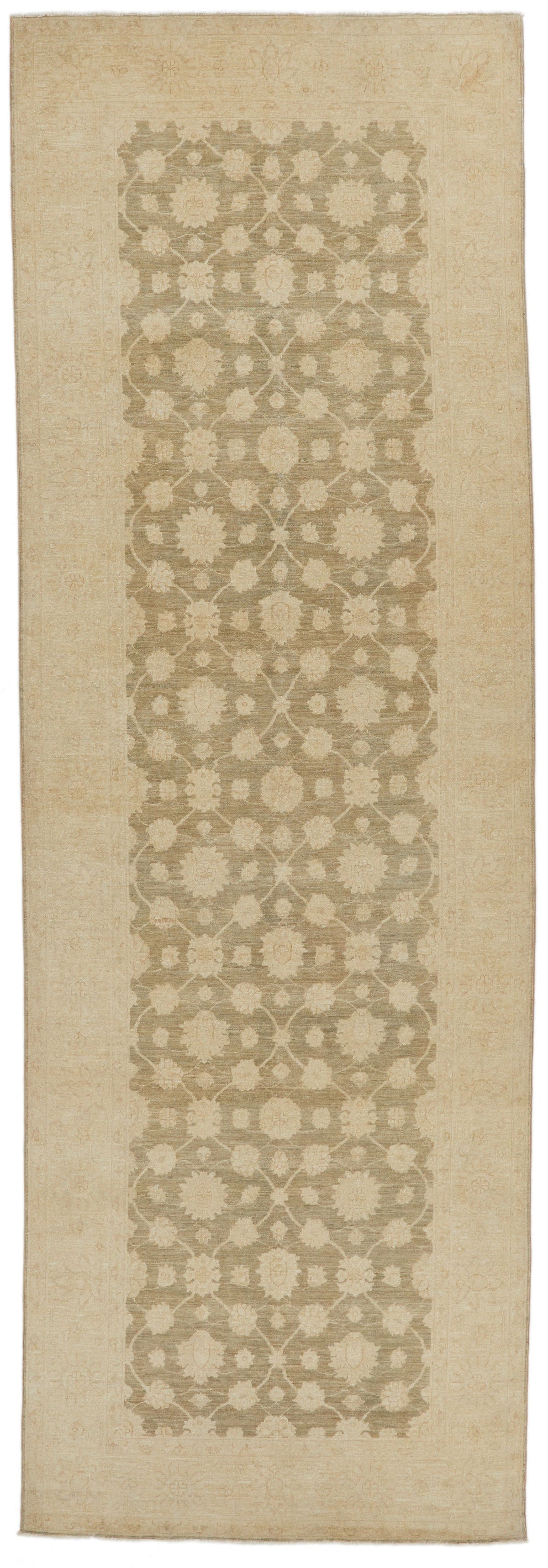 5x14 Gray and Ivory Persian Runner