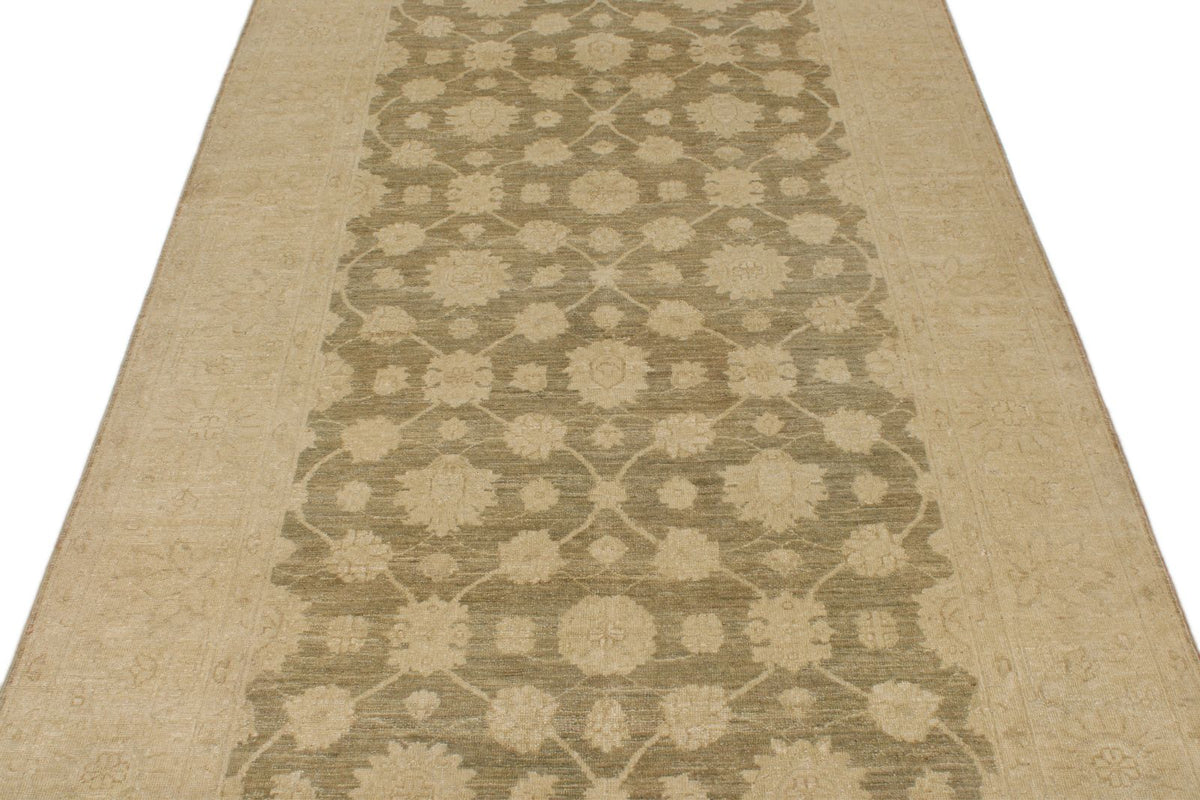 5x14 Gray and Ivory Persian Runner
