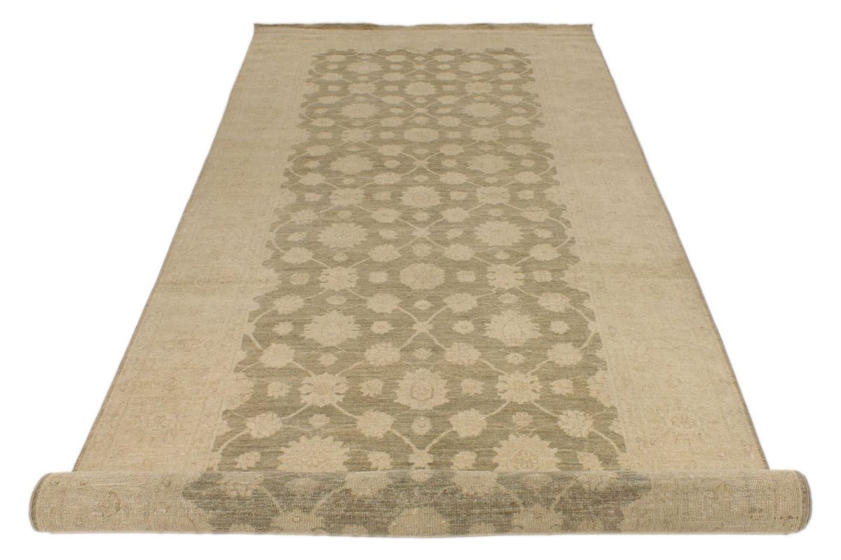 5x14 Gray and Ivory Persian Runner