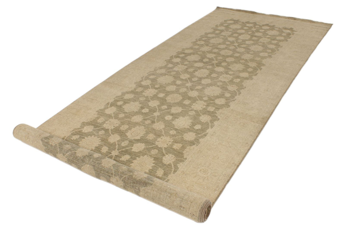 5x14 Gray and Ivory Persian Runner