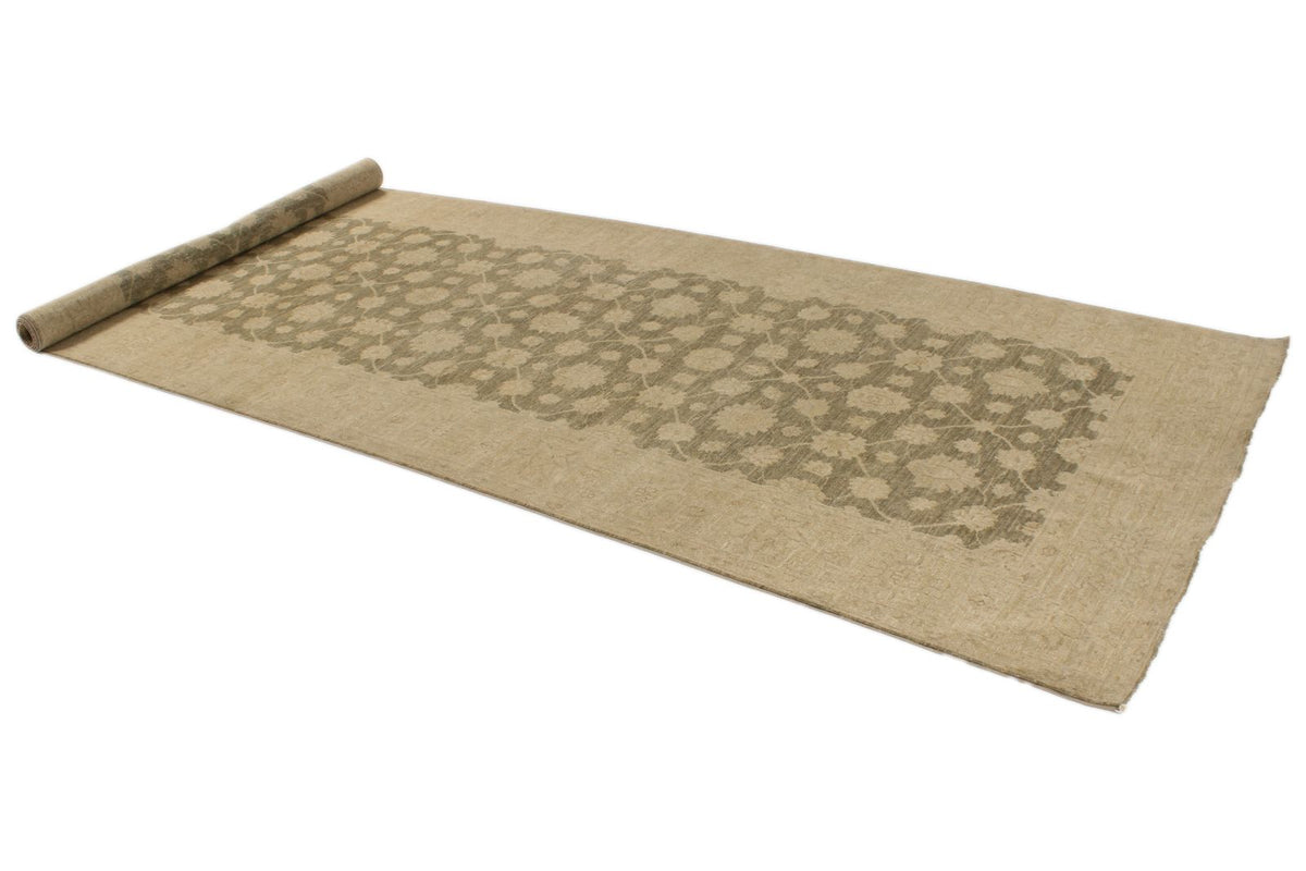 5x14 Gray and Ivory Persian Runner