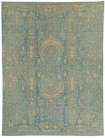 10x13 Blue and Ivory Persian Rug