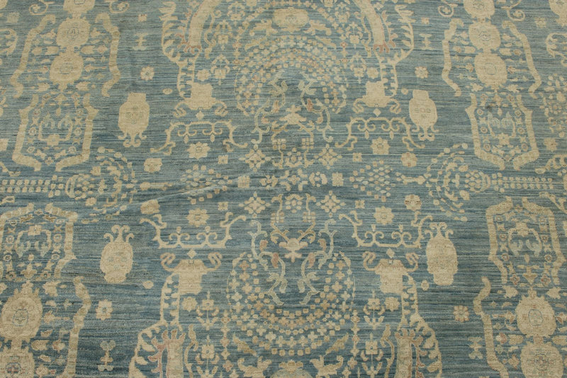 10x13 Blue and Ivory Persian Rug