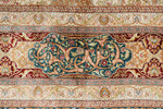 8x10 Multicolor and Blue Turkish Silk Rug