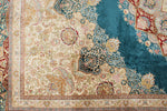 8x10 Multicolor and Blue Turkish Silk Rug