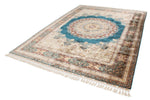 8x10 Multicolor and Blue Turkish Silk Rug