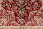 5x7 Red and Navy Turkish Silk Rug