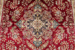 5x7 Red and Navy Turkish Silk Rug