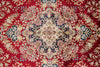 5x7 Red and Navy Turkish Silk Rug