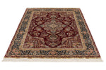 5x7 Red and Navy Turkish Silk Rug