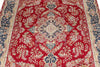 5x7 Red and Navy Turkish Silk Rug