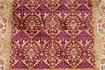 3x10 Purple and Ivory Turkish Silk Runner